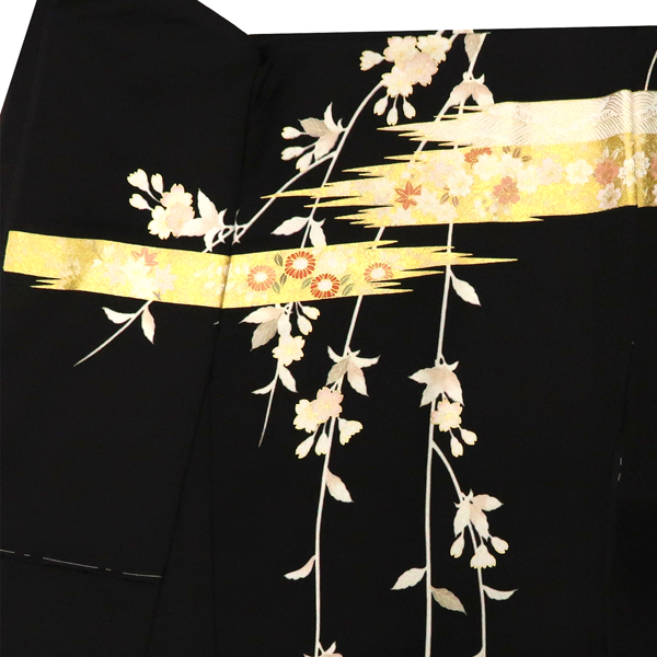 吉澤の友禅 訪問着 正絹 霞 刷毛目 菊 四季花 チャコールグレー［242,000円］ 枚目