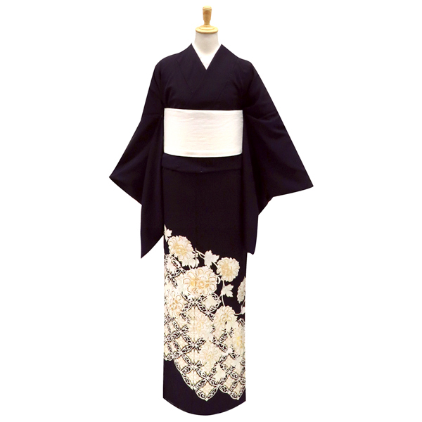 吉澤の友禅 色留袖 正絹 七宝 牡丹唐草 深紫色［228,800円］ 枚目
