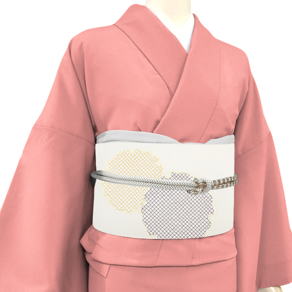 都（みやこ） 名古屋帯 西陣織 正絹 雪輪 白［79,200円］ 枚目