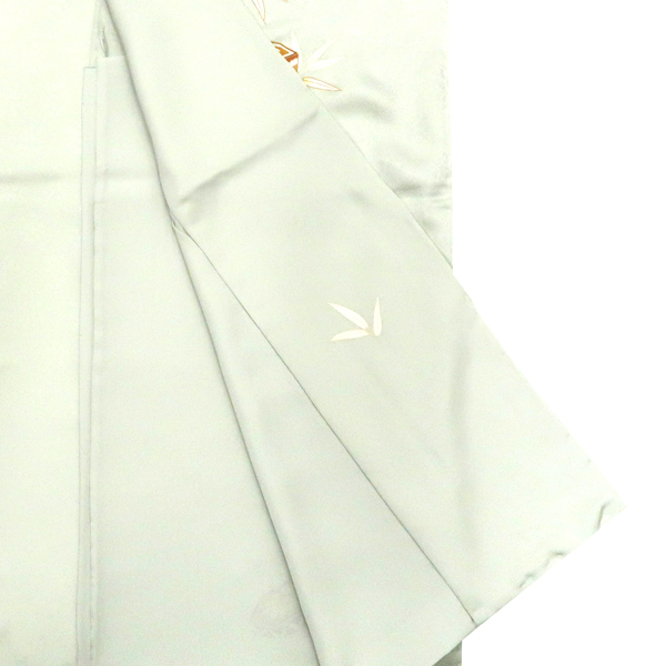 京友禅 訪問着 正絹 貝桶 竹笹 薄緑［187,000円］ 枚目
