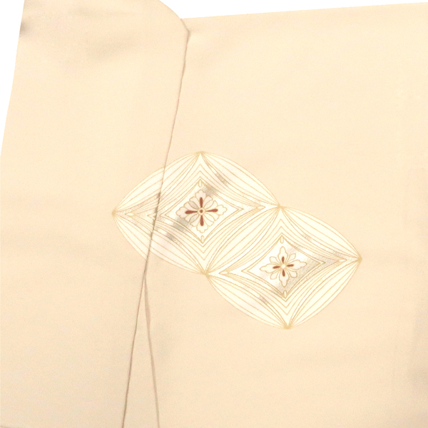 吉澤の友禅 訪問着 正絹 花七宝 ベージュ［242,000円］ 枚目