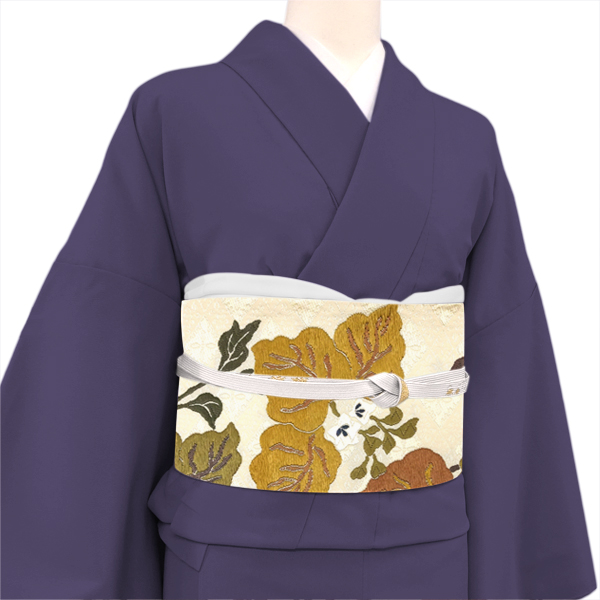 都（みやこ） 唐織袋帯 西陣織 正絹 桐柄 ベージュ［220,000円］ 枚目