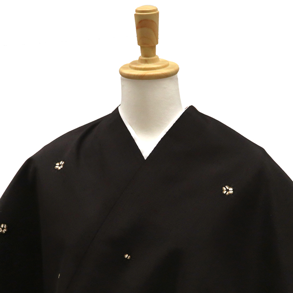 青柳 紬 創柳庵 竹絞り 正絹 赤墨色 焦げ茶色［220,000円］ 枚目