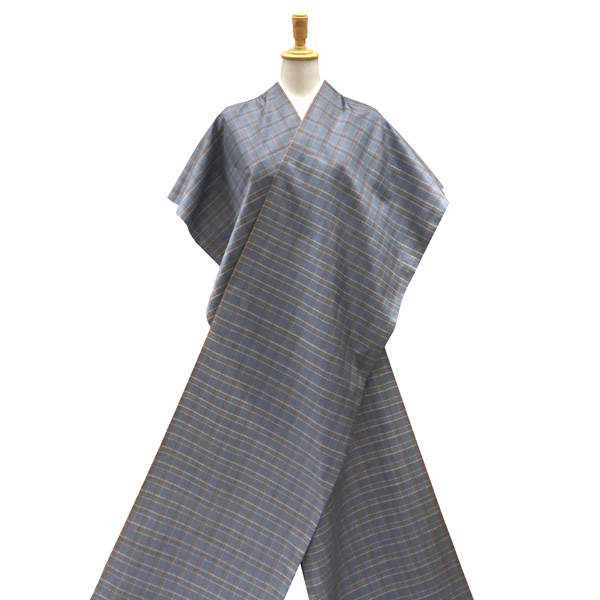 本場縞大島 花はな工房 珊瑚の格子 大島サンゴの格子 丸恵 グレー［88,000円］ 枚目