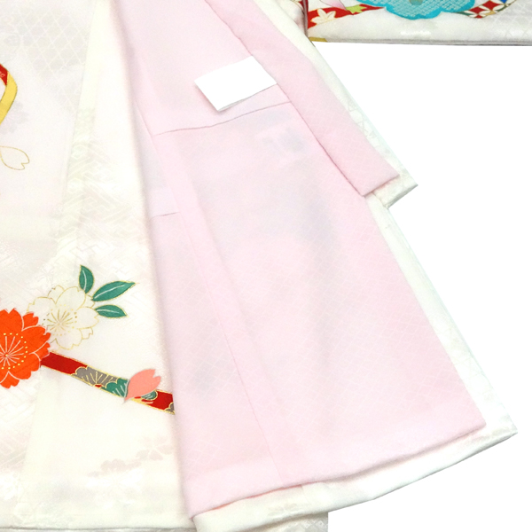 産着 女の子 正絹 花車 熨斗 こっぽり うさぎ 白［60,500円］ 枚目