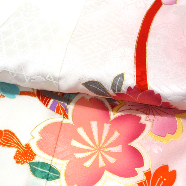 産着 女の子 正絹 花車 熨斗 こっぽり うさぎ 白［60,500円］ 枚目