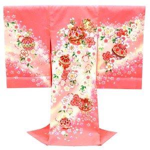 産着 女の子 正絹 毬 桜 ピンク［39,600円］