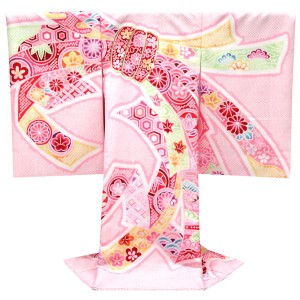 産着 女の子 ポリエステル 束ね熨斗 匹田 四季花 ピンク［41,800円］