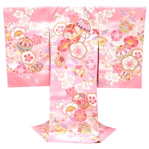産着 女の子 ポリエステル 毬 梅 七宝 ピンク［38,500円］