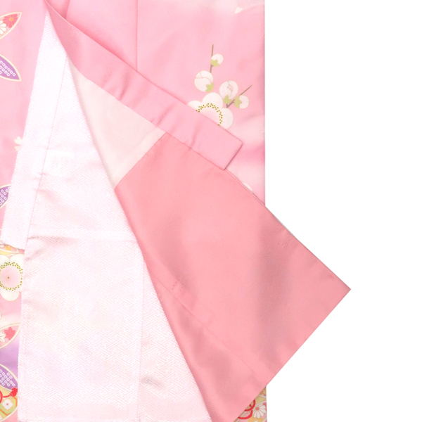産着 女の子 ポリエステル 毬 梅 七宝 ピンク［38,500円］ 枚目