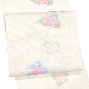 沢本織物 夏絽名古屋帯 西陣織 正絹 紫陽花 白［29,700円］