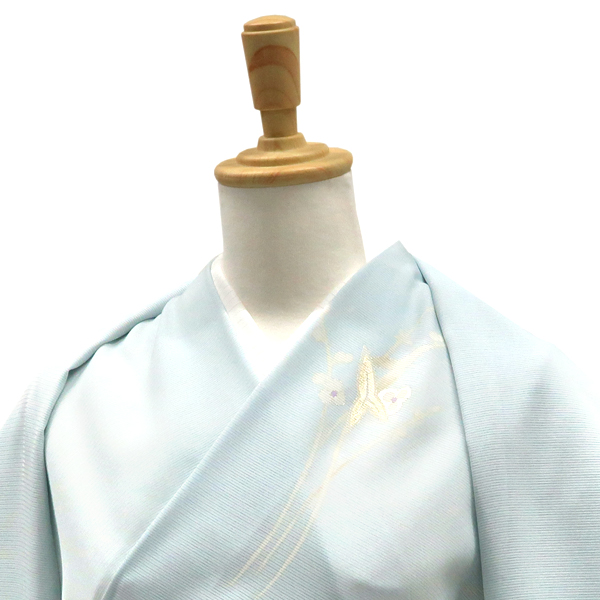 吉澤の友禅 絽夏付下訪問着 正絹 沢瀉 水色［176,000円］ 枚目