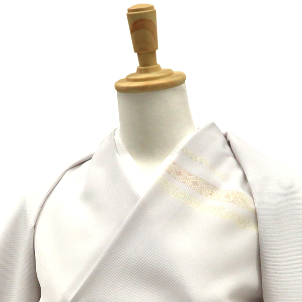 吉澤の友禅 絽夏付下訪問着 正絹 刷毛目 幾何学文様 吉祥文様 ライトグレー［176,000円］ 枚目