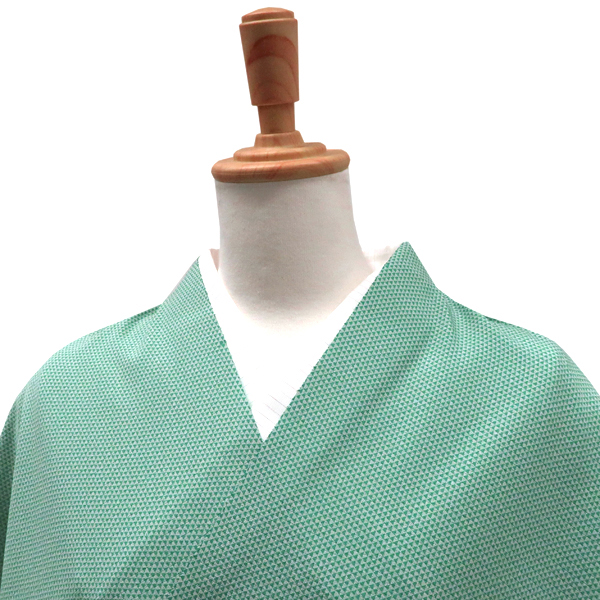 絽夏江戸小紋 五嶋紐監修 正絹 鱗文 緑 翡翠色［165,000円］ 枚目