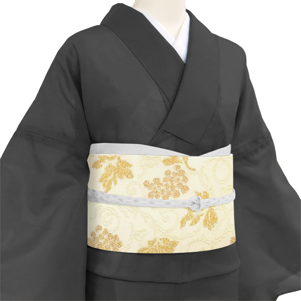 志都香 夏袋帯 本袋帯 西陣織 絹 葡萄唐草 ベージュ 生成り［99,000円］ 枚目