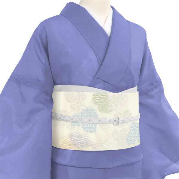 丸勇 夏袋帯 西陣織 絹 葡萄唐草 白［48,400円］ 枚目