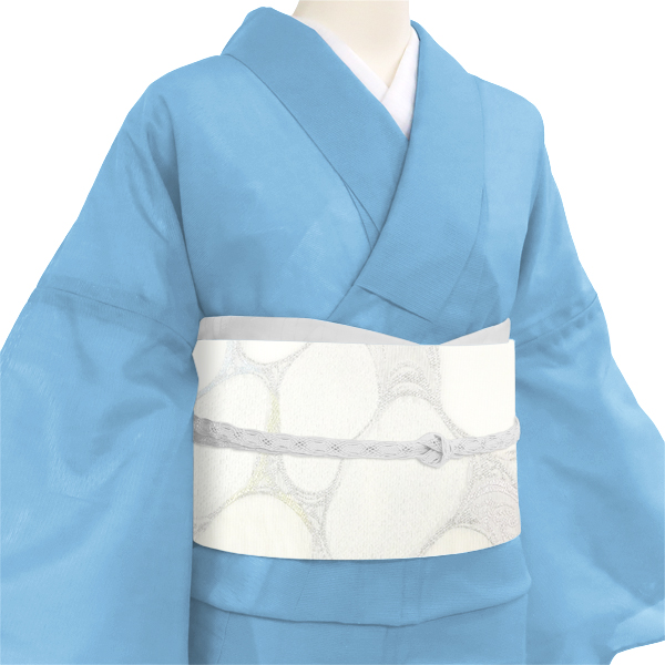 丸勇 夏袋帯 西陣織 絹 流水 光琳水 白［48,400円］ 枚目