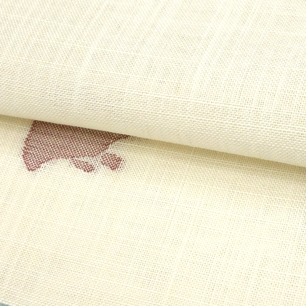 麻名古屋帯 七野 宮岸織物 西陣織 本麻 千鳥 白色 アイボリー［49,500円］ 枚目