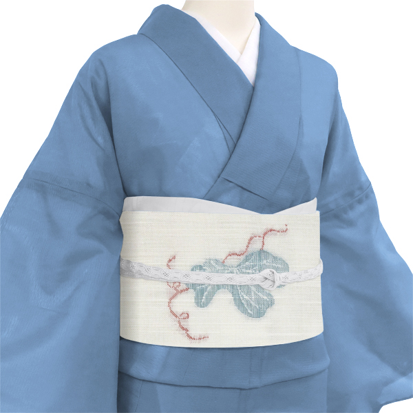 麻名古屋帯 七野 宮岸織物 西陣織 本麻 瓢箪 ライトグレー［49,500円］ 枚目