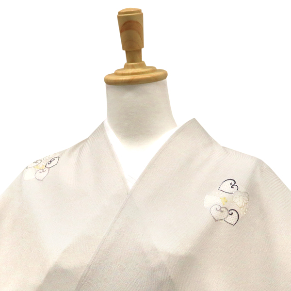 三季涼 夏小紋 スリーシーズン 正絹 葵の丸 グレーベージュ 鳥の子色［165,000円］ 枚目