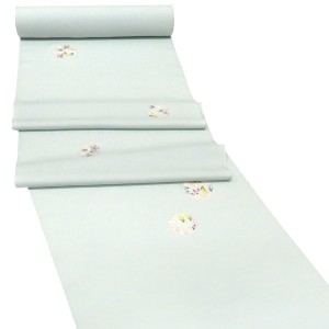 三季涼 夏小紋 スリーシーズン 正絹 花の丸 水色［165,000円］