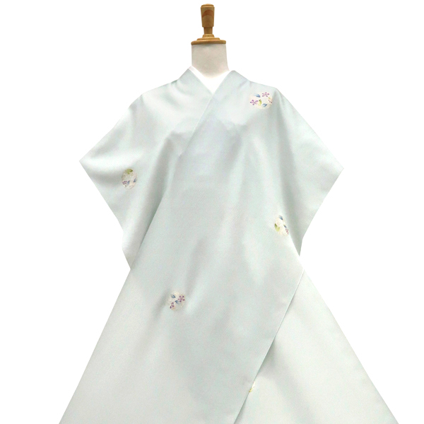 三季涼 夏小紋 スリーシーズン 正絹 花の丸 水色［165,000円］ 枚目