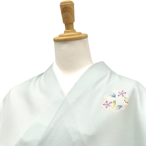 三季涼 夏小紋 スリーシーズン 正絹 花の丸 水色［165,000円］ 枚目