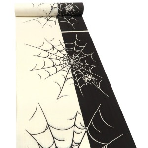 kansai 山本寛斎 浴衣 綿麻 蜘蛛 クモの巣 スパイダー 生成り×墨黒［20,680円］