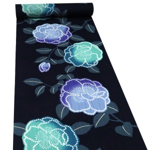 九重×中村里砂 浴衣 綿 花 濃紺［17,600円］