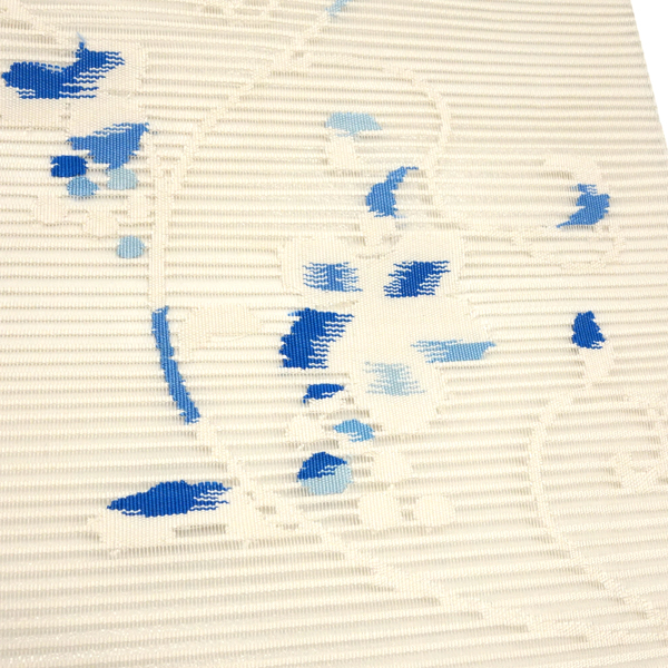 河本企画 絽綴れ八寸名古屋帯 葡萄唐草 生成り 練色［41,800円］ 枚目
