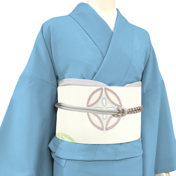 都（みやこ） 名古屋帯 西陣織 正絹 七宝 白［79,200円］ 枚目