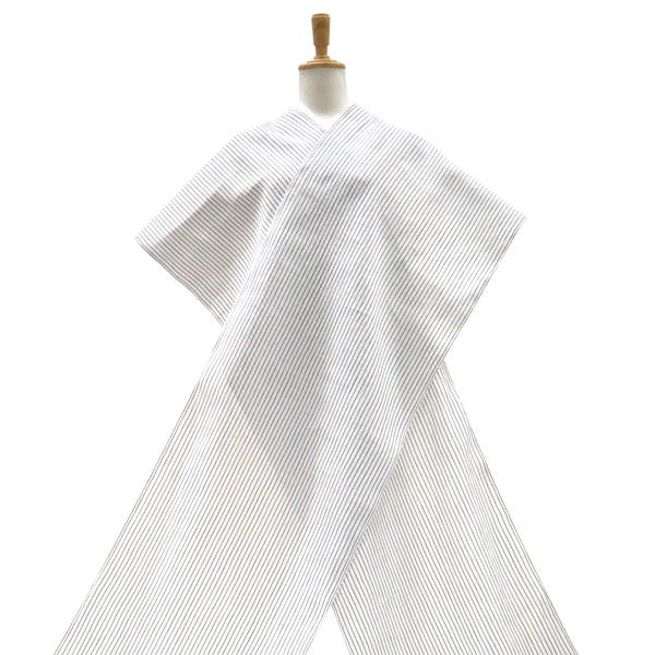 近江ちぢみ 本麻 縞 白×黒［88,000円］ 枚目