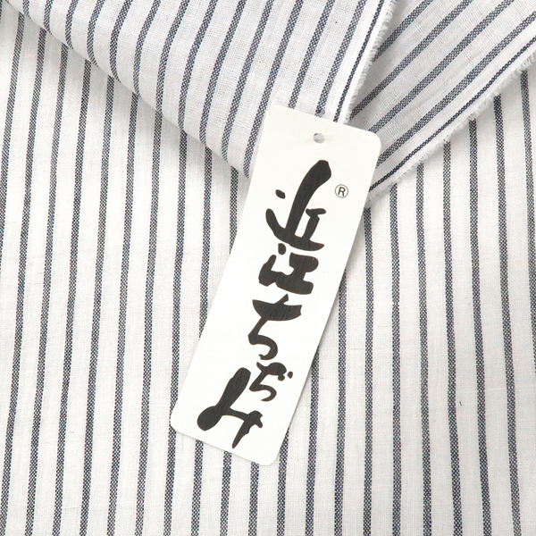 近江ちぢみ 本麻 縞 白×黒［88,000円］ 枚目