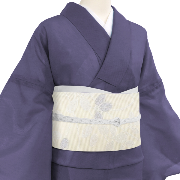 京都イシハラ 夏袋帯 西陣織 絹 萩 白［35,200円］ 枚目
