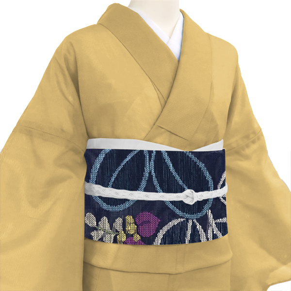 帯屋捨松 夏名古屋帯 紺 萩 西陣織［132,000円］ 枚目