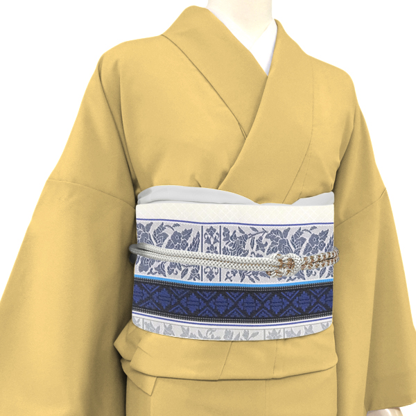 森博多織 博多帯 正絹 縞 間道 白［69,300円］ 枚目