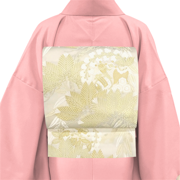 都（みやこ）袋帯 唐織 松風林宝文 松 桐 宝尽くし 白×金［176,000円］ 枚目