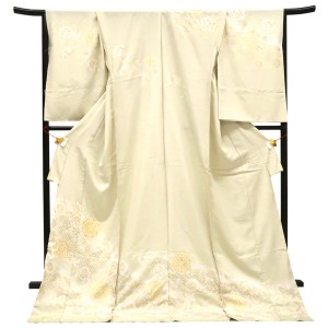 吉澤の友禅 訪問着 正絹 華文 七宝 黄緑［242,000円］