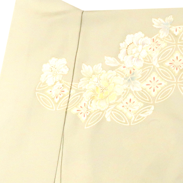 吉澤の友禅 訪問着 正絹 華文 七宝 黄緑［242,000円］ 枚目