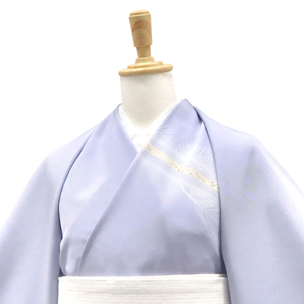 吉澤の友禅 付下 訪問着 正絹 刷毛目 松 青紫色［253,000円］ 枚目