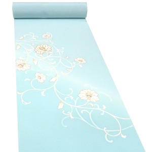 吉澤の友禅 付下 訪問着 正絹 牡丹唐草 更紗 水色［209,000円］