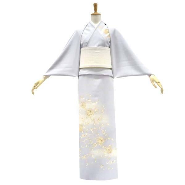 吉澤の友禅 付下 訪問着 正絹 華文 唐草 唐花 更紗 薄紫［209,000円］ 枚目