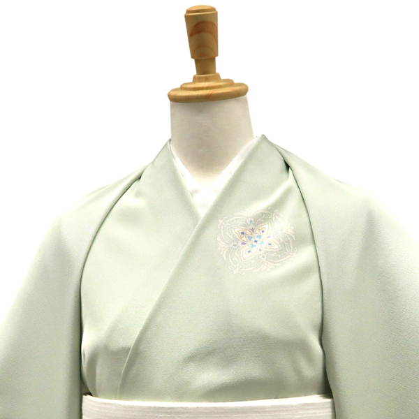 吉澤の友禅 付下 訪問着 正絹 華文 薄緑［207,900円］ 枚目