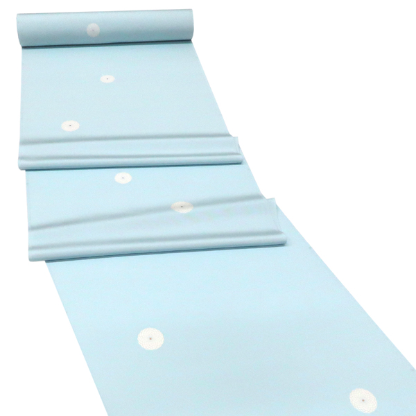 一富司 小紋 正絹 菊 丸文 水色[198,000円] 枚目