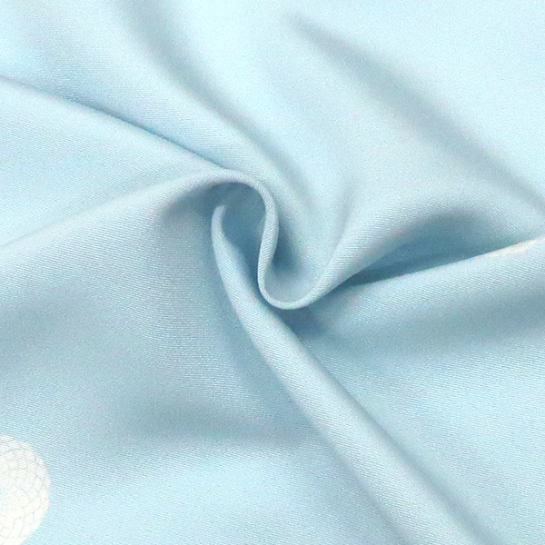 一富司 小紋 正絹 菊 丸文 水色[198,000円] 枚目