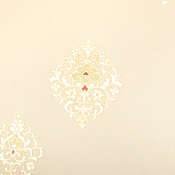 吉澤の友禅 小紋 正絹 菱 唐草 アラベスク ベージュ[165,000円] 枚目