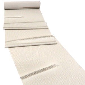 一富司 小紋 正絹 格子 刷毛目 ライトグレー[176,000円]