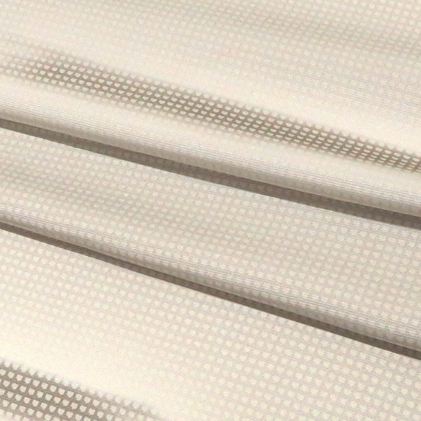 一富司 小紋 正絹 格子 刷毛目 ライトグレー[176,000円] 枚目