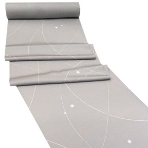 一富司 小紋 正絹 蛍ぼかし 線 グレー[198,000円]