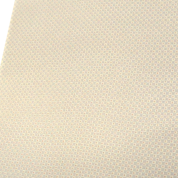 一富司 小紋 正絹 市松 ドット ライトグレー クリーム[198,000円] 枚目